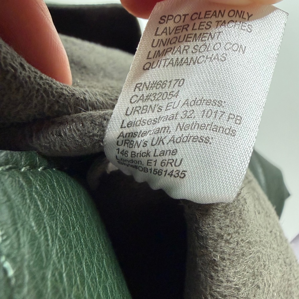 ANTHROPOLOGIE The Love Knot Sloucy Hobo Bag Forest Green Pebbled Knotted Strap - Picture 9 of 10